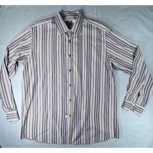 Thomas Elliott Made in Italy Men's XXL Button Front Long Sleeve Shirt